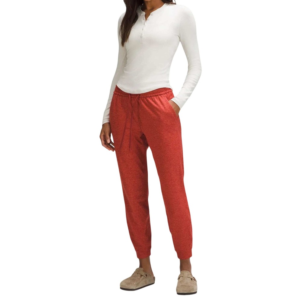 Lululemon Soft Jersey Classic-Fit MR 7/8 Jogger Womens 4 Rust Orange Sweatpants
